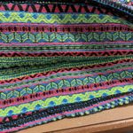 Shrinking Violet  size large side zip mini skirt not lined neon pattern retro Photo 5