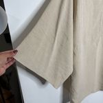 Massimo Dutti NWT Linen Blend Short Dress W/ Voluminous Sleeves Cream Size Small Photo 2