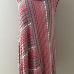 Habitat  Clothes Tunic Top Size M Pink Gray Flared Swing Tank Sleeveless Cowl Photo 0