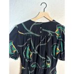 Ba&sh  Leo A Line Dress Black Green Floral Mini Size Large (3) Photo 7