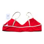 ANDIE NWT The Bells Sporty Chic Poppy Red With White Trim Bikini Top Extra Large Photo 5
