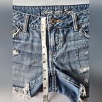 American Eagle  100% Cotton Women's Blue Distressed Denim Shorts Size‎ 10 Photo 3