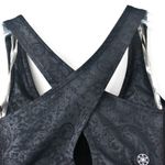 Gaiam Black Faux Brocade Embellished Crossback Back Clasp Sports Bra Small Photo 2