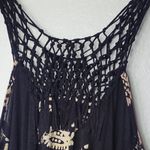 Free People  Crochet Boho Flowy Asymmetrical Cut Out Tank Top Size L Photo 3