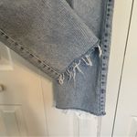 We The Free Free People  Button Fly Straight Leg Jeans Sz 29 Raw Hem Distressed Photo 4