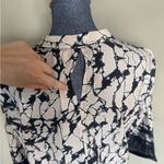 Tribal Jeans NWOT Crackle Dyed Button Front 3/4 Sleeve Blouse Black Size M Photo 4