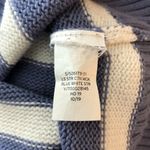 Gap Womens Sweater Tunic Mock Neck Striped Blue White XL Photo 3