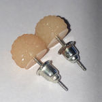 Peach Dainty Ball Stud Boho Pierced Earrings Photo 4