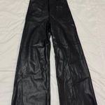 ZARA High Waist Wide Leg Faux Leather Pants Photo 0