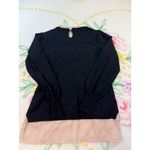 Adrianna Papell  Black Pink Polka Dot‎ Layered Sweater Size S Photo 1