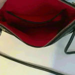 Traventi Leather double slip black crossbody hand‎ bag Photo 4