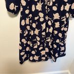 Monteau  V-Neck Cinched Mini Dress Navy Floral Photo 3