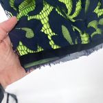 Elie Tahari Women's Sleeveless Lace Sheath Dress Navy Blue neon Green Size 0 Photo 5