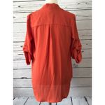 NWT Mossimo Roll Tab Sleeve Shirt Blouse Orange Small Orange Career Womens Photo 2