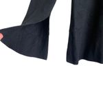 ZARA  Knit Women Top S Black Round Neck‎ Long Slit Sleeve Side Snap Rocker Goth Photo 2