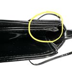 Patent Leather Black Slim Evening Bag Purse With Crocodile Embossed Photo 5