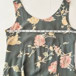 TT Mar Shift Dress Floral Scoop Neck Wide Straps Sleeveless Vintage 90s Green Size M Photo 9