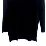 Lane Bryant Lightweight Knit High Low V Neck Sweater Side Slit 18 20 Black #4227 Photo 2