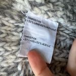 Chunky High Neck Wool Zip Up Sweater Gray Photo 5