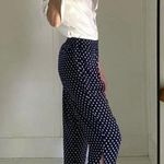 Anthropologie Saturday Sunday /  Lobelia Printed Ankle Tie Jogger Pants Navy M Photo 1