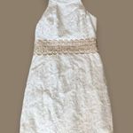 Lilly Pulitzer | White and Gold Lace Shift Dress | Size 0 Photo 0
