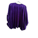 Natori Women's  Purple Velvet Embroidered Floral Cardigan XS Photo 2