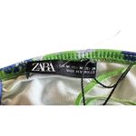 ZARA NEW  Blue Green Floral Asymmetrical One Shoulder Bloggers Fave Bodysuit Sz M Photo 7