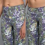 Lululemon  Wunder Under Crop II size 4 Roll Down Floral Sport Multi Leggings Photo 3