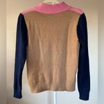 J.Crew Colorblock Quarter Button Pullover Sweater 100% Cotton - XS Photo 2