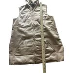 Oscar de la Renta  Women’s Gold Hooded Vest Gold Size 8 Photo 2