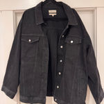 Madewell  Denim Jacket Oversized Black Photo 0