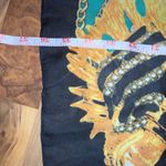 Gianni Bernini Scarf Emerald Chain Tiger Print Square Accessory Fashion ‎ NWT Black Photo 5