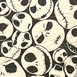 Jack Skellington Nightmare Before Christmas Quilted Makeup Bag Pouch Case Tote Black Photo 2