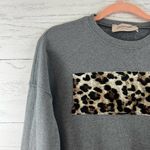 Loyd/Ford Gray Velvet Leopard Sweatshirt Size M Size M Photo 3