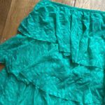 Victoria's Secret y2k victoria’s secret Teal Leopard Print Ruffled midi Skirt medium Photo 2