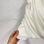 Hello Molly Not Fair On Me White One Shoulder Mini Dress Womens 6 Ruched Ruffled Photo 8