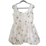 Cider  Romance Me Mini Floral White Bubble Hem Dress - Size Large NEW Photo 5