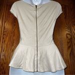 Alice + Olivia Cream Peplum Top Photo 5