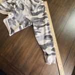 Aerie  Gray Camo Cropped Crewneck Raw Hem Sweatshirt Size Medium Photo 4