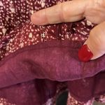 Lucky Brand Dark Red Print Mini Skirt Size Large Photo 3