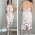 Bardot “Gemma” Lace Open Back Sheath Halter Dress blush pink size US 10 … Photo 7