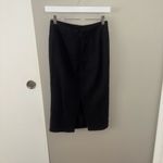 Alice + Olivia Black Textured Midi Skirt Photo 2