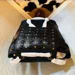 Frye Jade Studded Leather Backpack, ADJUSTABLE Chain/Leather Strap, Black, NWT Photo 6