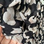 Free People  Megs Leopard Animal Print Smocked Pleated Mesh Crop Blouson Top S Photo 5