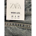 ZARA  Womens Wide  Jeans EU 40 US 8 Mid Rise Full Length 6045/226 NWT Photo 5