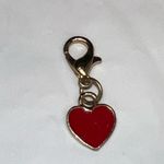 Gold Tone Red Heart Lobster Claw Charm Photo 1