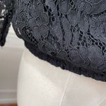 Cupcakes and Cashmere Cropped Lace Blouson Top Black S NWOT Photo 3
