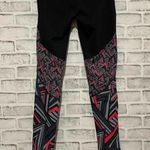 Fabletics Women’s Powerhold High Waisted Mini Peak black/pink leggings, Small Photo 3