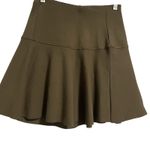 Free People  Olive Green Flared Mini Skirt, Above Knee, Versatile & Stylish Sz S‎ Photo 1