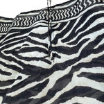 CHAPS  Zebra Print Sheer Kimono Sleeve Lightweight Chiffon Blouse Size XL Photo 2
